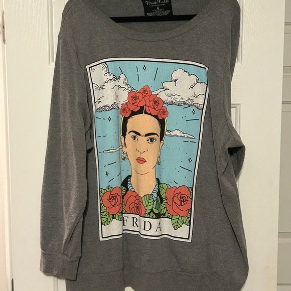 torrid Sweaters - Torrid Gray Frida Kahlo Sweatshirt